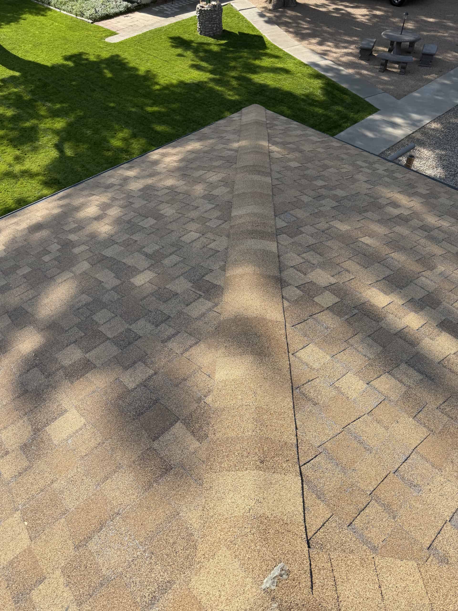 Asphalt shingle roof and ridge inspected by RTII in Pueblo, Colorado