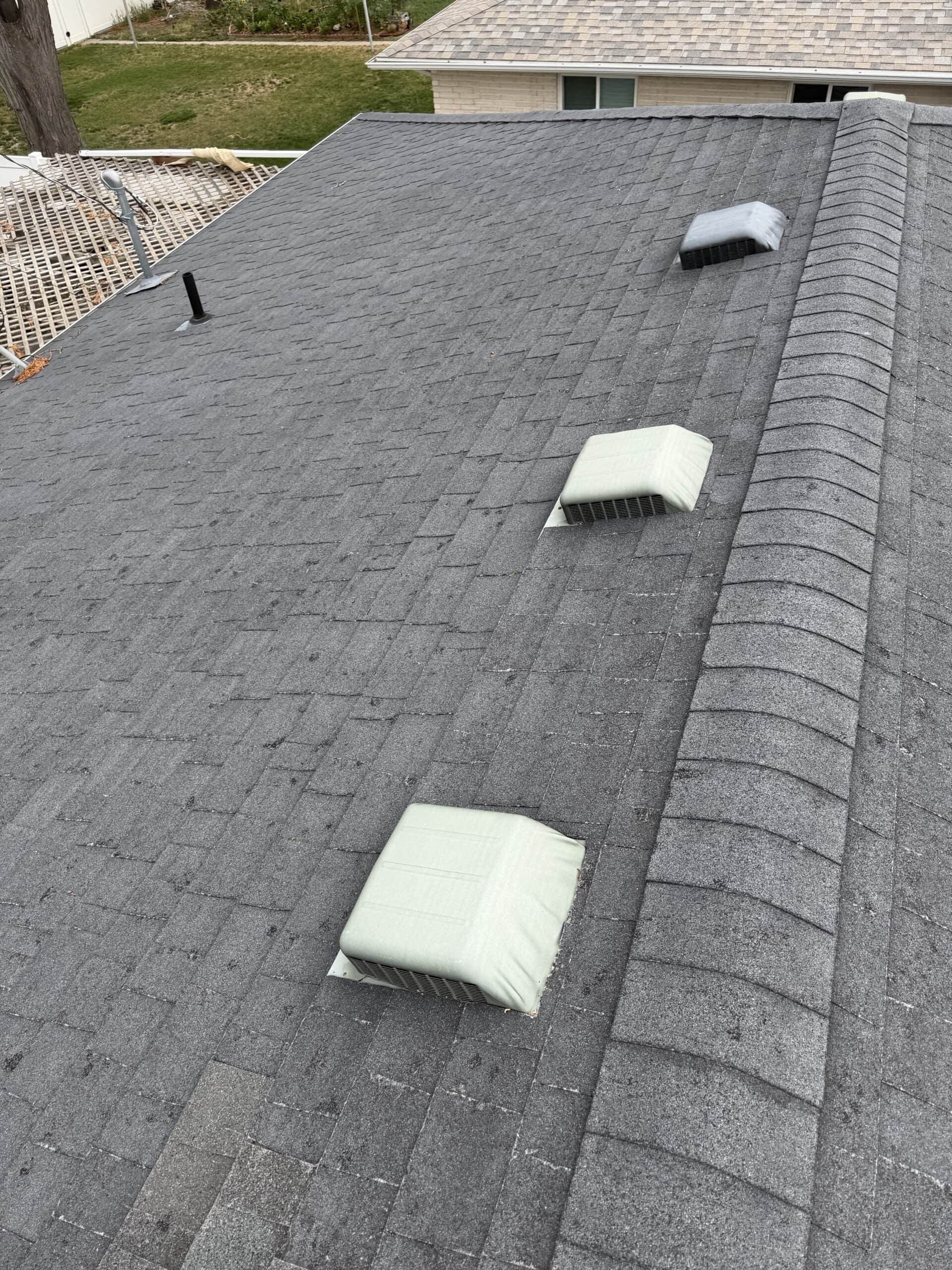 Asphalt shingles and roof ventilation inspected by RTII in Fort Morgan, Colorado