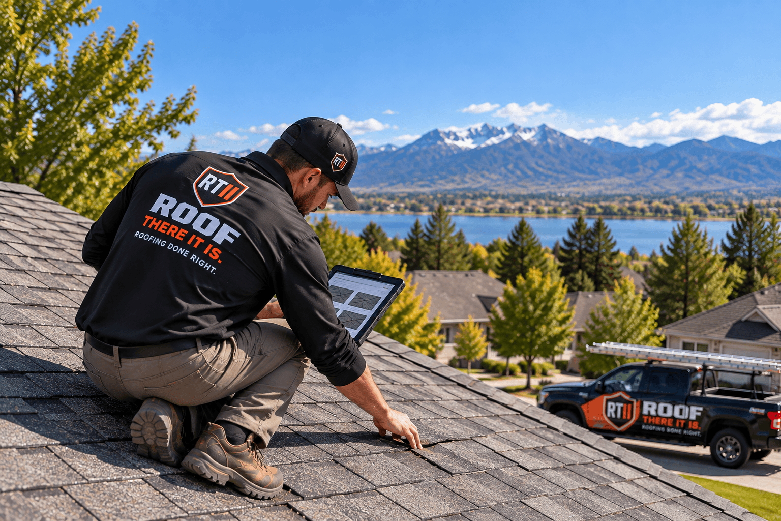 Loveland roofing company performing a roof inspection